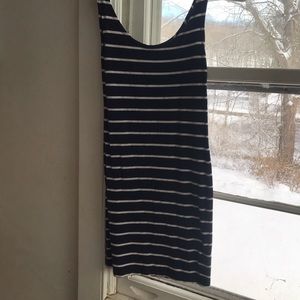 Divided tight fit striped mini dress